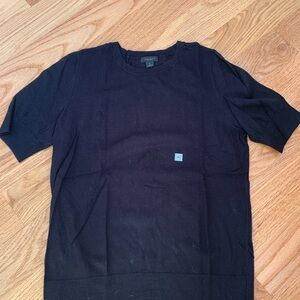 Ann Taylor Factory Women’s Dark Navy Short Sleeve Lightweight Sweater